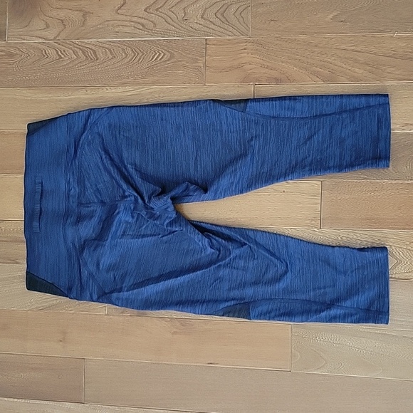 Outdoor Voices Cropped Legging Heathered Blue Gray Small Tech Sweat Two-Tone - Picture 7 of 9